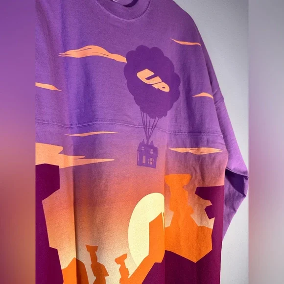 Disney Pixar 'Up' Adult Long Sleeve Spirit Jersey Tee NWT - Picture 4 of 6